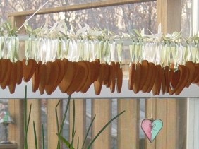 I made these Cinnamon hearts as favors for my daughter’s wedding shower.